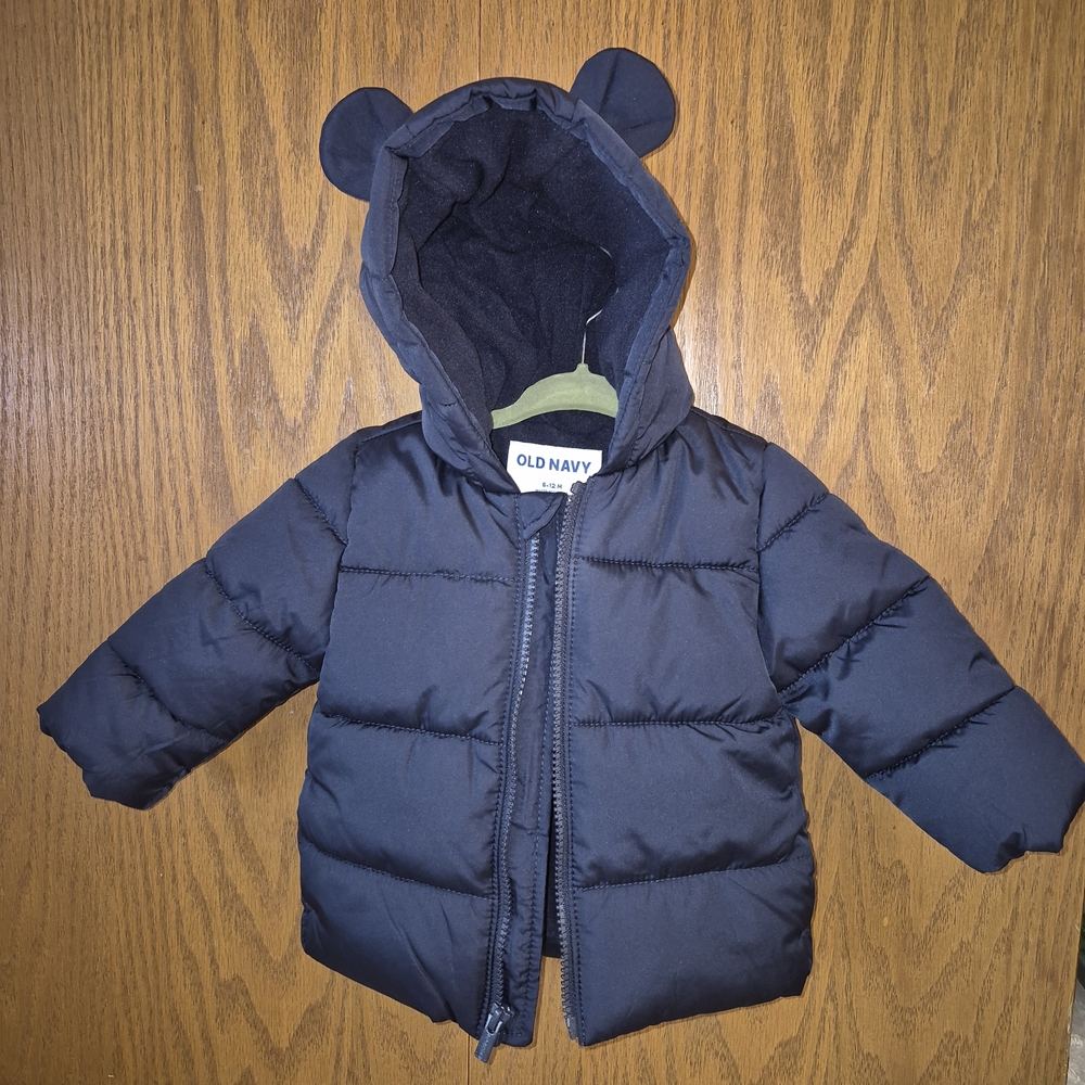 Old Navy Navy Puffer Jacket with Ears